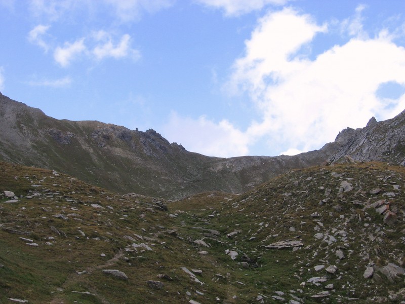 Queyras.Tête de Girardin : Arrivée au col Tronchet.