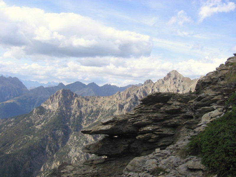 #13 Queyras.Pic d Queyras.Pic d'Escreins : Dernière vison avant l'entame de la descente.