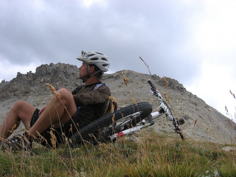 #4 Queyras.Pic d Queyras.Pic d'Escreins : Pic d'Escreins et (blaireau citadin) contemplatif :@)