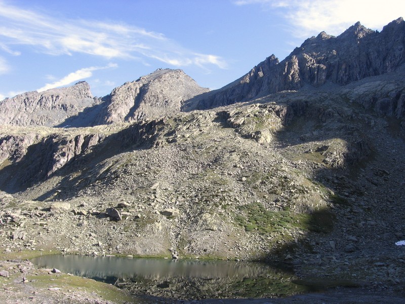 #5 Queyras.Tour du Pain de Sucre : Pointe de Venise, Col du Couloir du Porc, Pointe d Queyras.Tour du Pain de Sucre : Pointe de Venise, Col du Couloir du Porc, Pointe d'Udine, Pointe de Rome brouille le Lac Lestio.