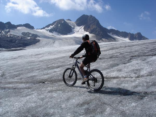 Glacier de St Sorlin : Vincent sur le glacier