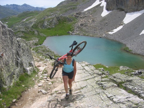 Lac de la Clarée : Portage au dessus du lac de la Clarée