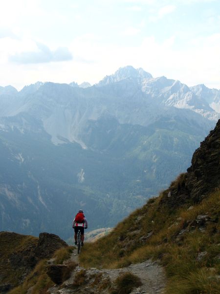 Descente du Colle di Vers : Extra aussi ce balcon !