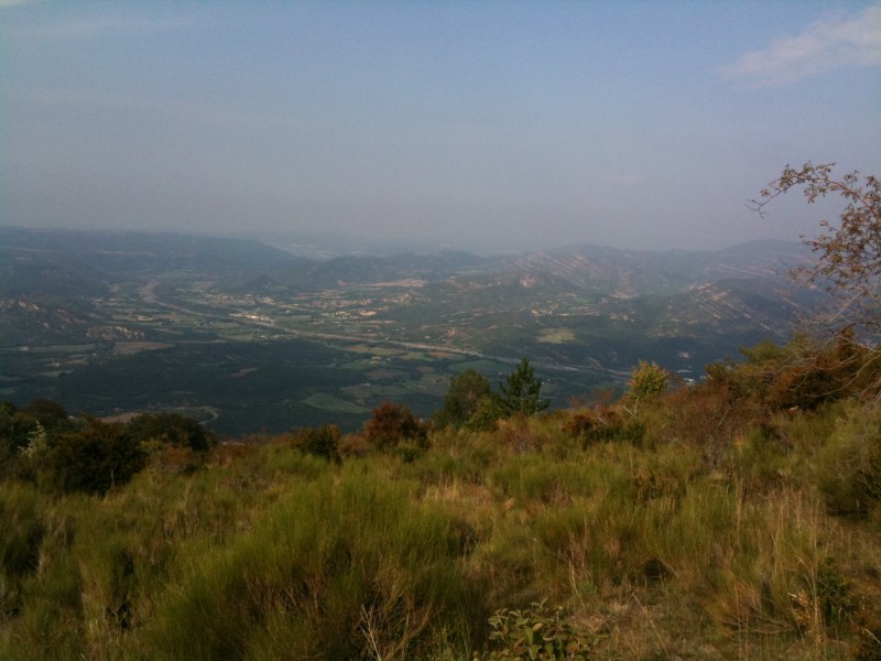 Vue vers le sud sur la vallée : Vue vers le sud sur la vallée de la Bléone