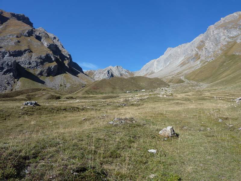 Col du Bataillon d'Aoste : La remontée au col du Bataillon d'Aoste avec quasi pas de sentier.