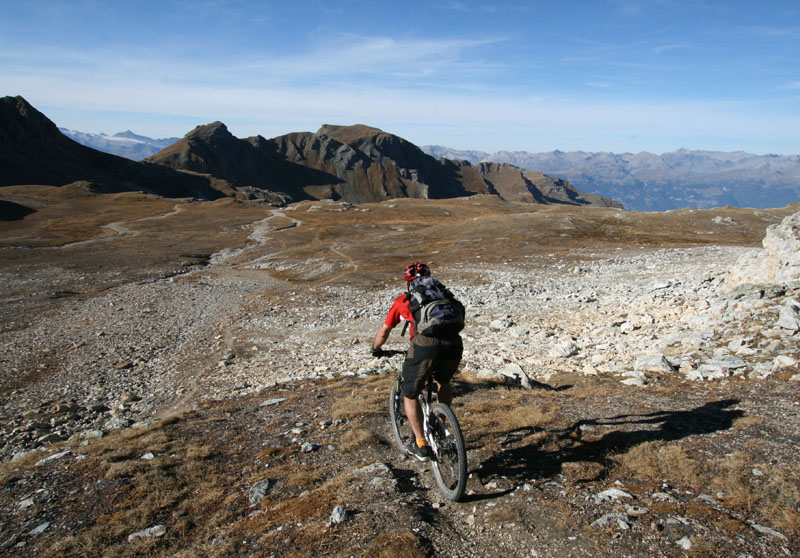 Vallon de Réchy : Bertrand durant la descente du Vallon de Réchy