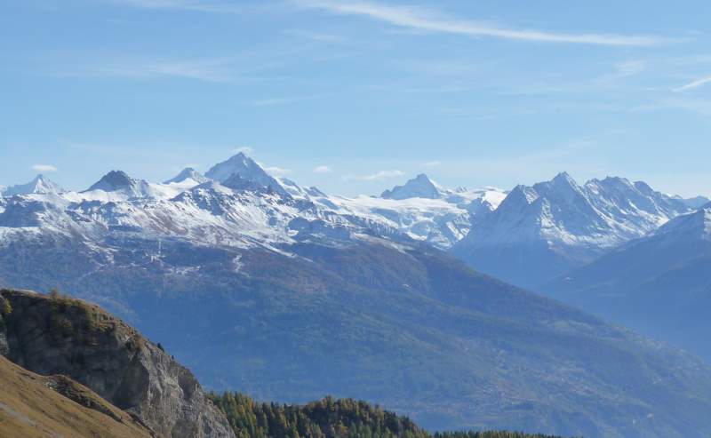 Alpes Valaisannes : La vue sur les Alpes Valaisannes