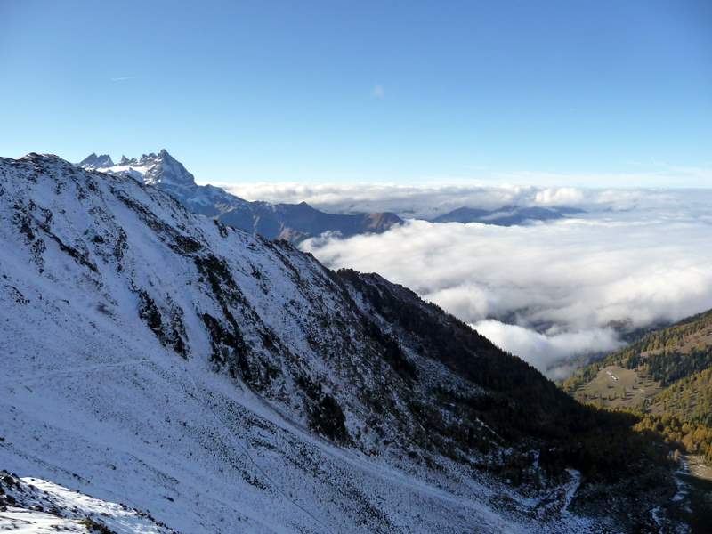#10 Col du Demècre : Dents du Midi et stratus sur le bassin lémanique Col du Demècre : Dents du Midi et stratus sur le bassin lémanique