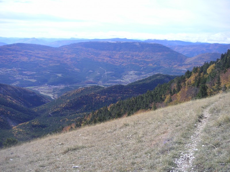 Début de la descente : On plonge dans la vallée