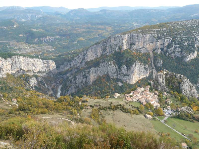 Rougon : Point de vue sur le Grand Canyon du Verdon.