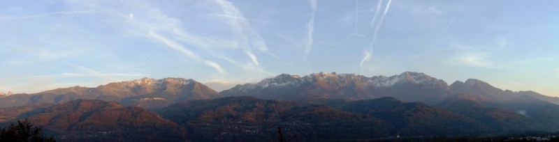 #11 Panorama : de Belledonne au couché de soleil. Panorama : de Belledonne au couché de soleil.