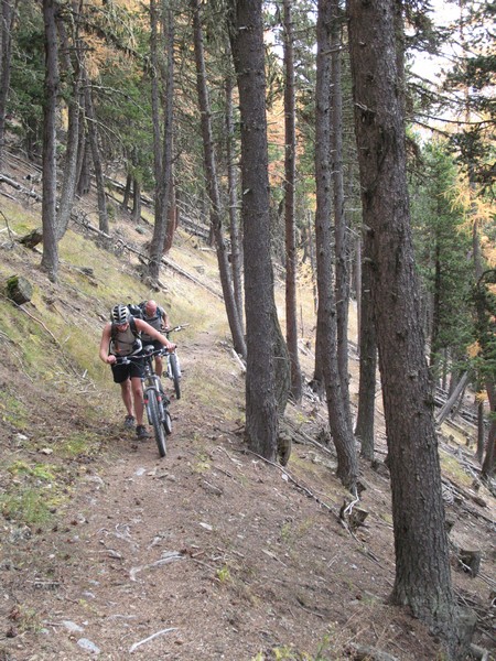 Montée par le sentier : réservée aux "péchus"