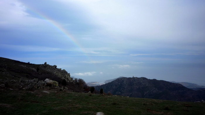 Collioure : La vue est superbe et arc en ciel en prime.