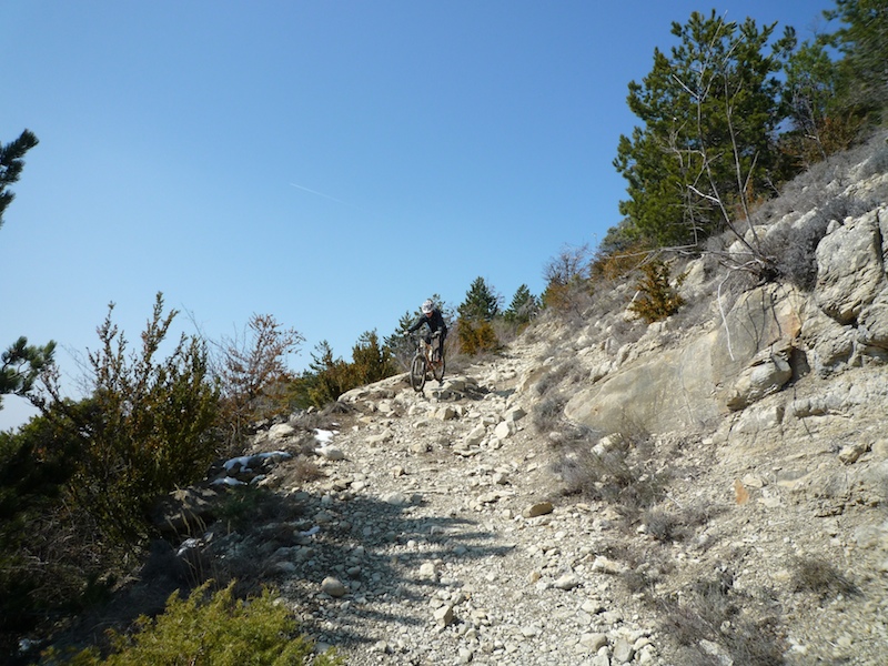 Descente de Pourcheton : Par endroit bien sèche...