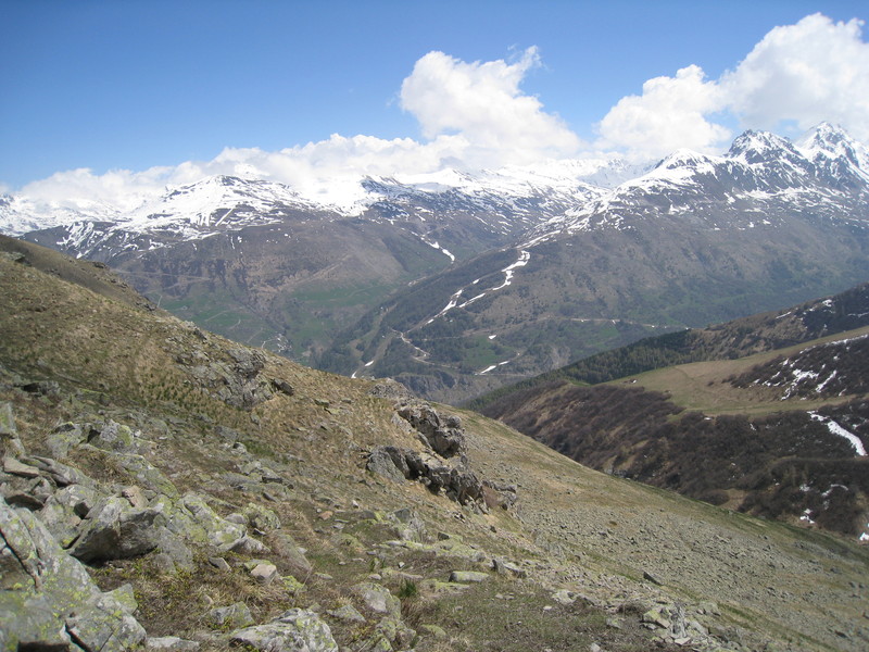 #4 Direction la Fourche : Trace quasi-inexistante... je suis la courbe de niveau. Direction la Fourche : Trace quasi-inexistante... je suis la courbe de niveau.