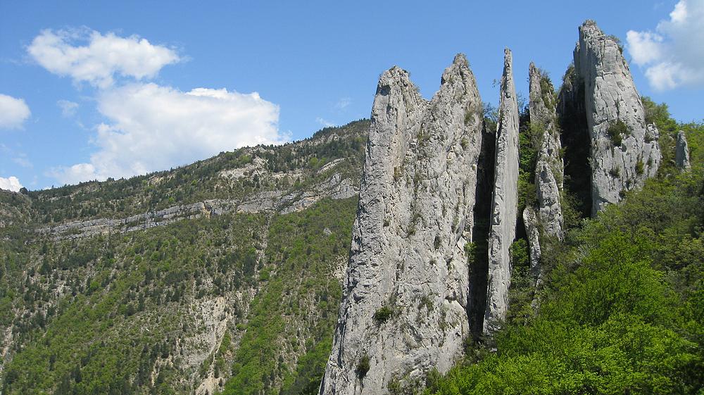 Rochers des Blaches : Début de la descente sur Savel !