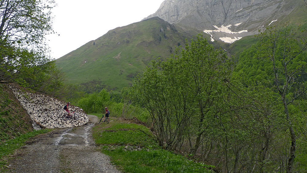 Culot d'avalanche : sous le Col de Chérel