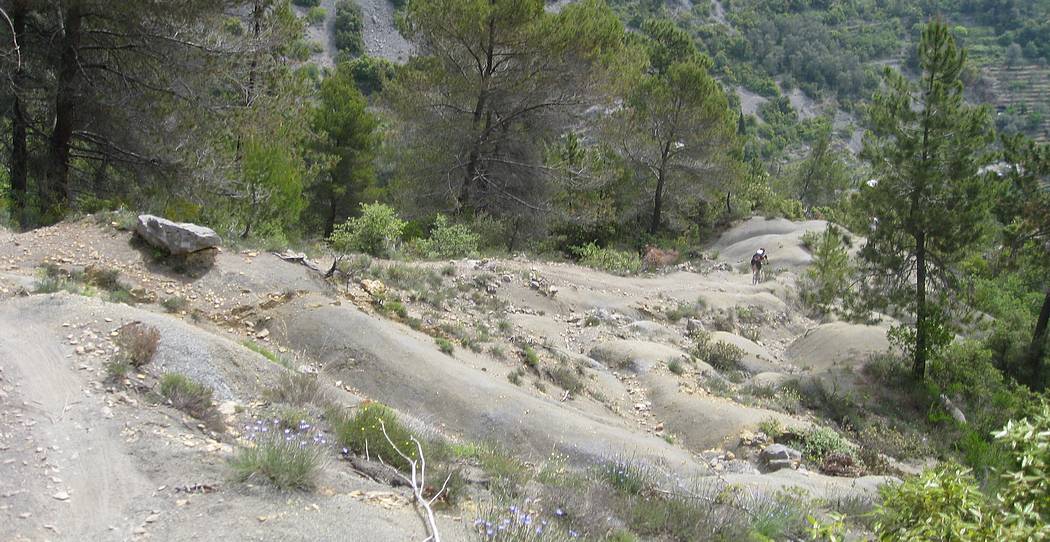 #21 Les Marnes en descendant : sur le Cros d Les Marnes en descendant : sur le Cros d'Utelle, encore un passage génial
