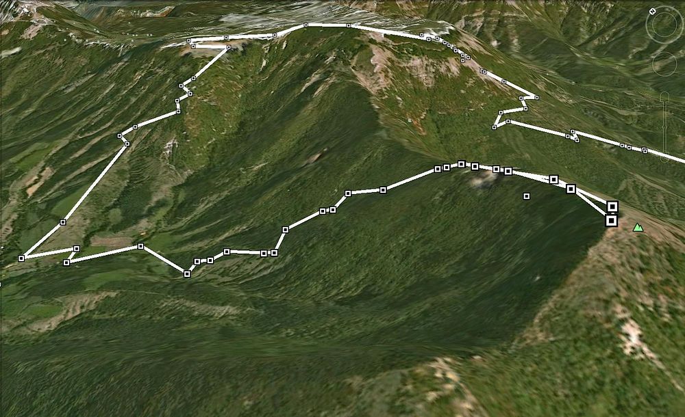 itinéraire : descente de la Tête, remontée au col des Teulières et AR au Bec Pointu