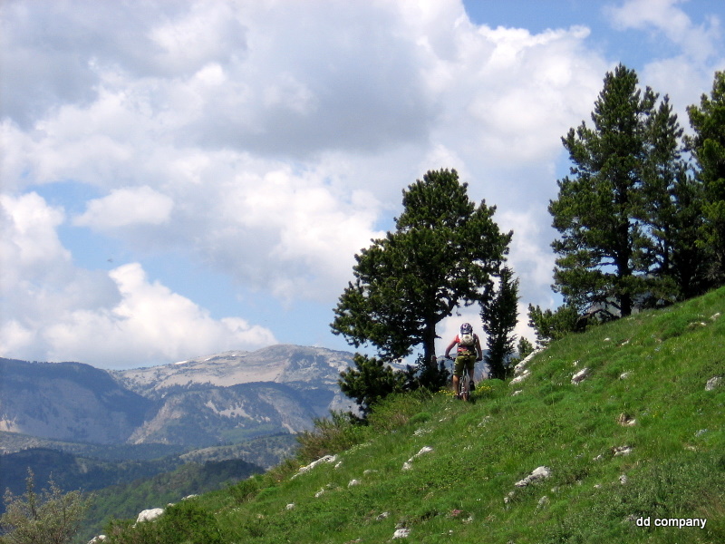 La Grande Plate : Juste avant la magnifique traversée (pied de la crête des Amoussières)