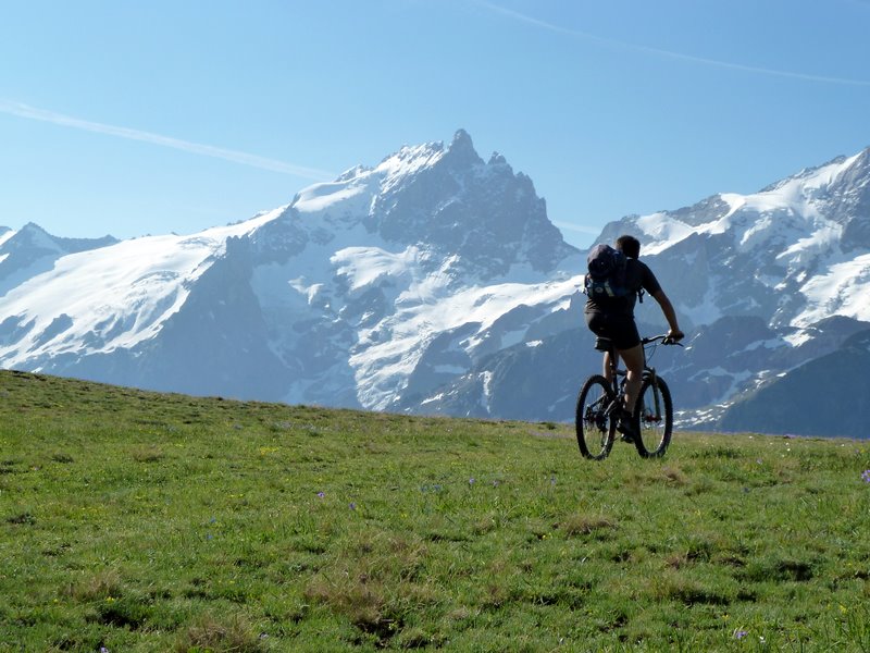 Emparis : VTT face à la Meije