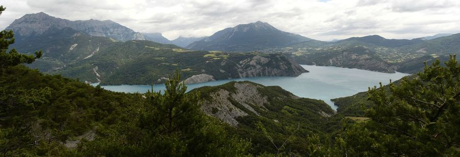 Jour 4: Panorama col Lebraut : Vue sur le lac vers l'Ubaye, entre Morgon et Dormillouse