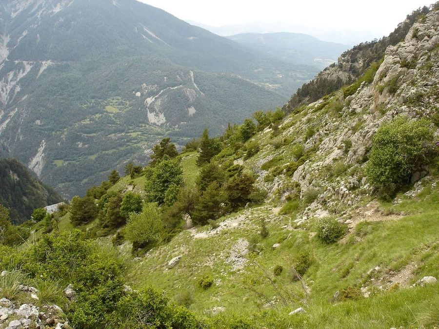 Jour 3: Ravin de la Blache : L'étroit sentier vire et revire dans ces pentes abruptes...