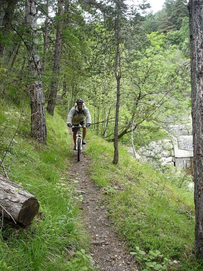 Jour 2: sentier Widman : Momo sur la partie inférieure du sentier célèbre