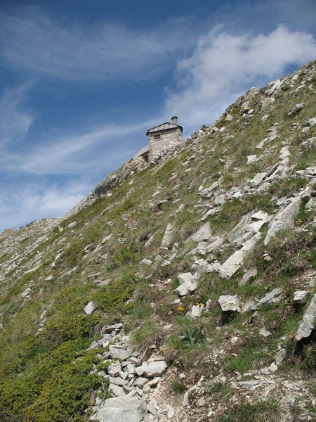 Ancien poste optique : Du Poste la descente sur le Col Fromage est un poil engagée