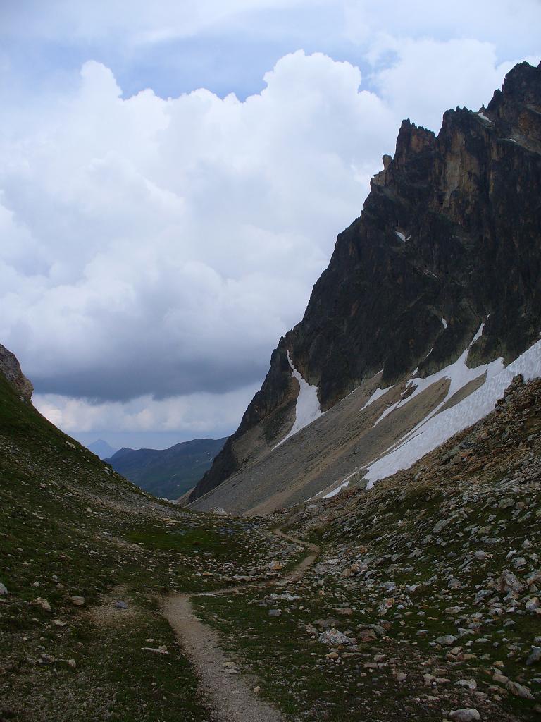 Col de la Plagnette : Début de descente au sec