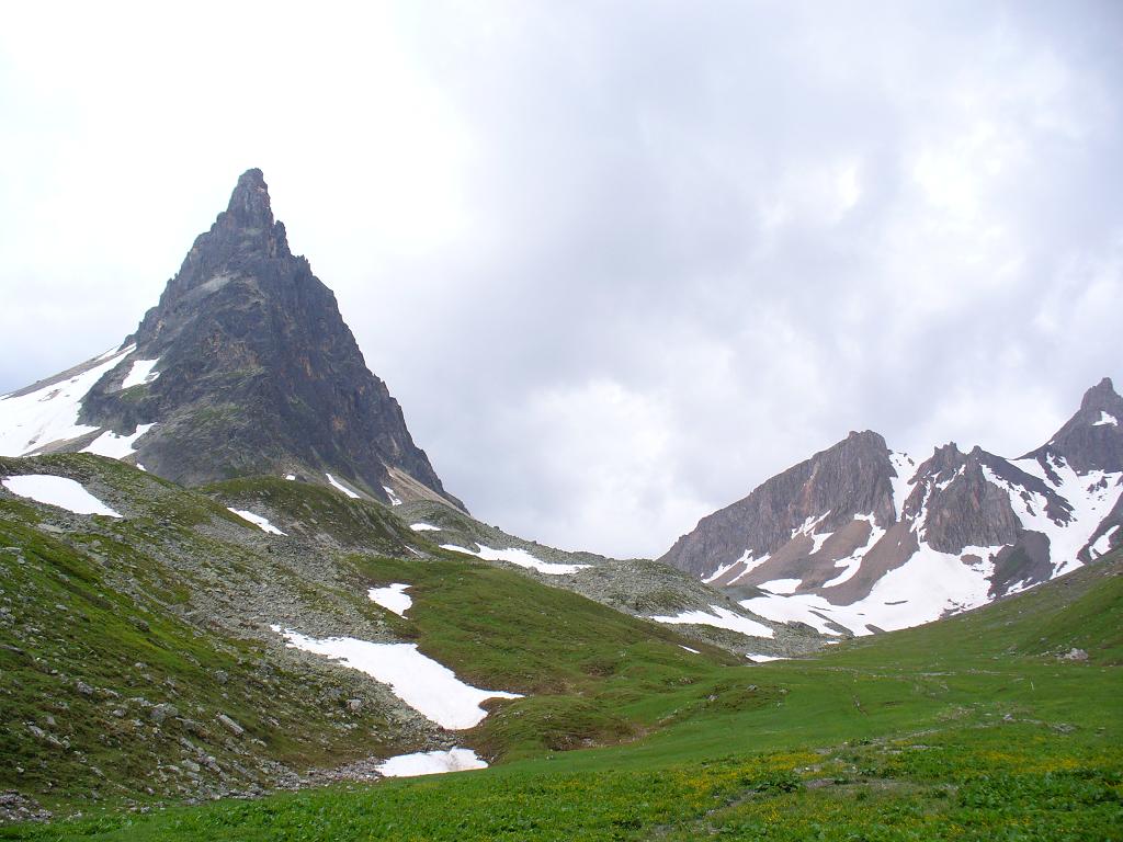 Aiguille Noire : Fin de la combe au sec