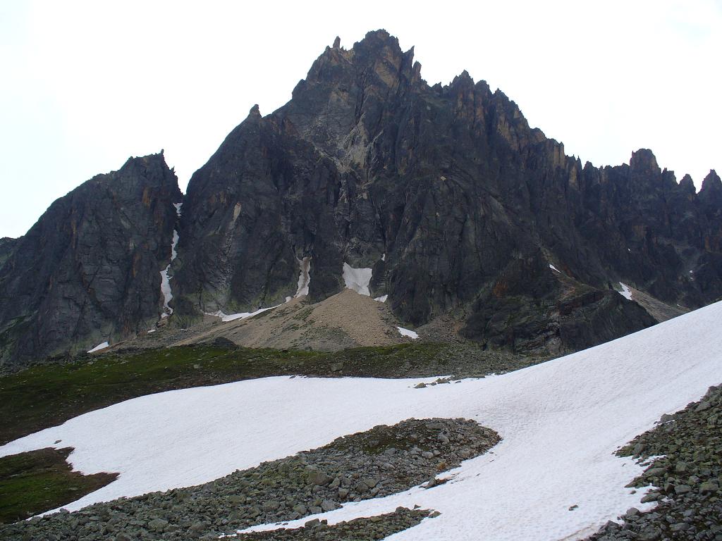 Aiguille Noire : Dernier gros névé à la descente