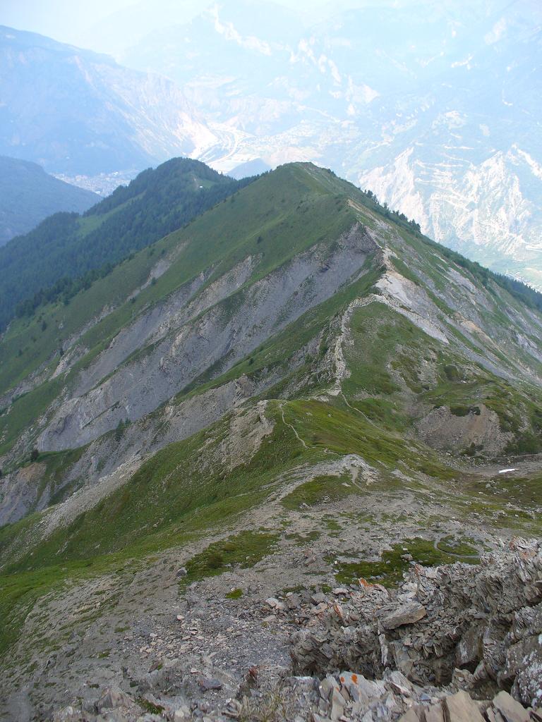 Casse Massion : Vue sur la Crête de Lacha et la Croix d'Albiez