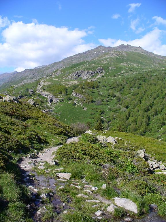 Sentier Descente : ... menant au 2ème objectif du jour Valmeinier