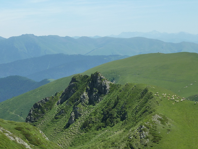 Serre de courteilles : Panorama sur la vallée d'Aure