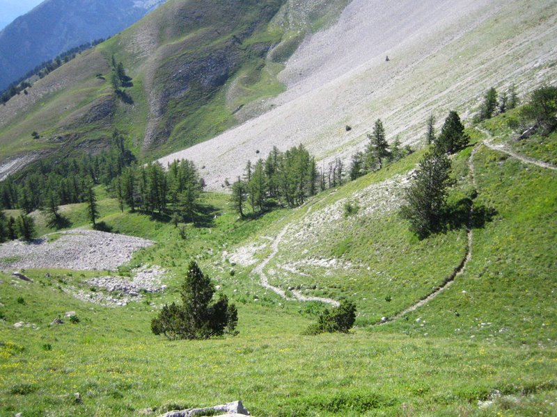 Col de Plate Contier : Début de la descente