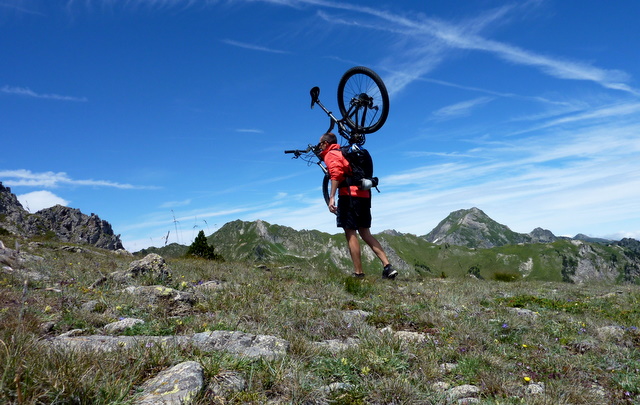 Petit portage : sous le Plan de Bernat