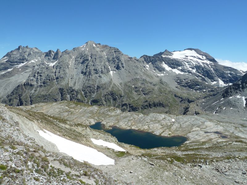 #7 Mont d Mont d'Ambin : Avec le lac Noir vus du Pas de la Coche