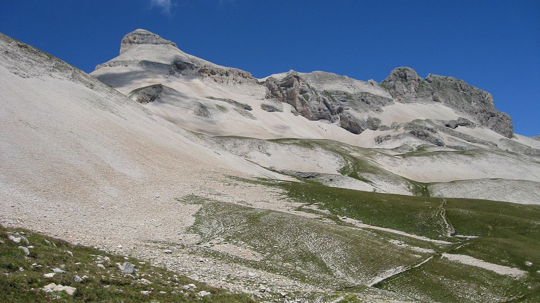 Vue sur la descente : depuis Clos Rognon