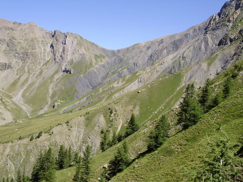 #3 Traversée sous la Muande : Magnifique vue sur le Col de Méolion que nous n Traversée sous la Muande : Magnifique vue sur le Col de Méolion que nous n'atteindrons pas...