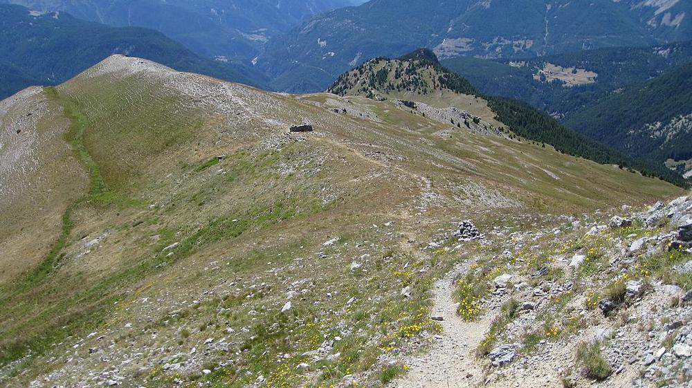 Vue sur l'itinéraire de descen : C'est plutôt facile