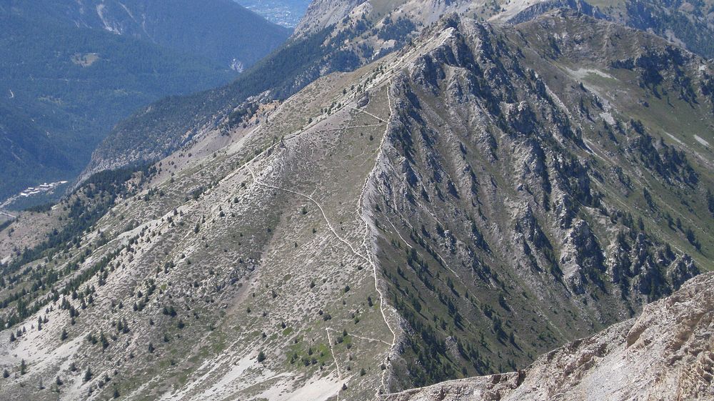 Crête des Chambrettes : vue du ciel