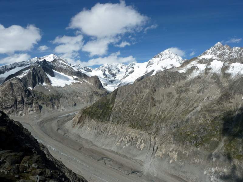 #4 Sparrhorn : Glacier d Sparrhorn : Glacier d'Oberaletsch et l'Aletschhorn