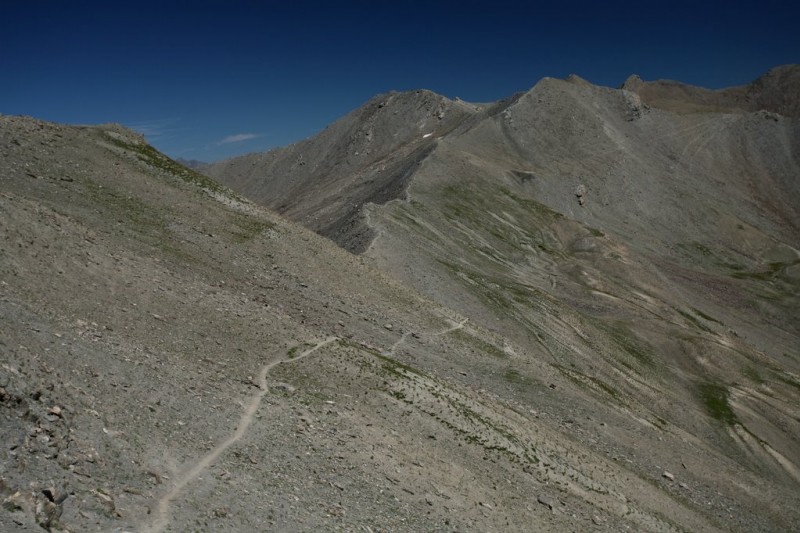 Tête de la Cula : l'itinéraire des crêtes vu dans l'autre sens