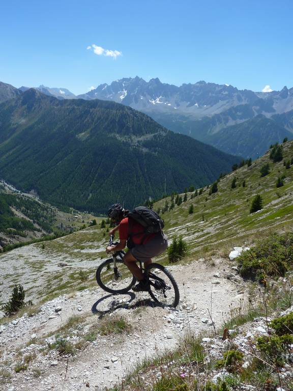 descente fabuleuse vers le col Fromage