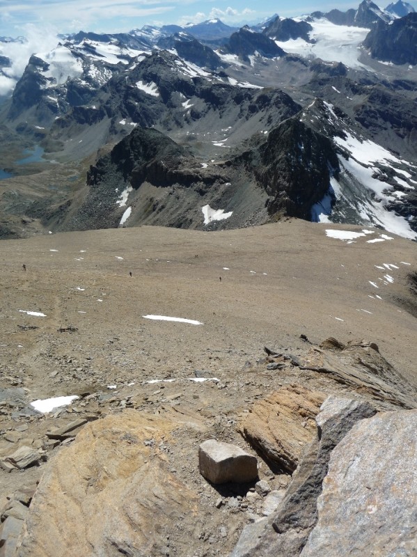 Mont Taou Blanc : La dernière pente vue du sommet !