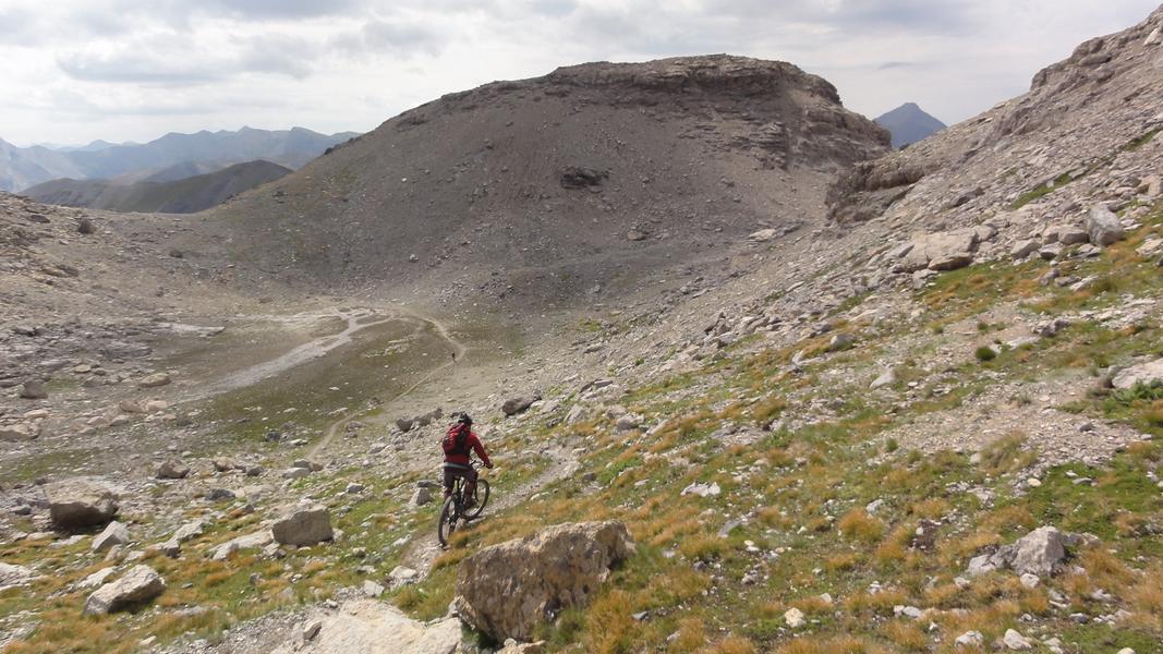 Descente de la Mortice : Passage plus tranquille juste avant le replat.