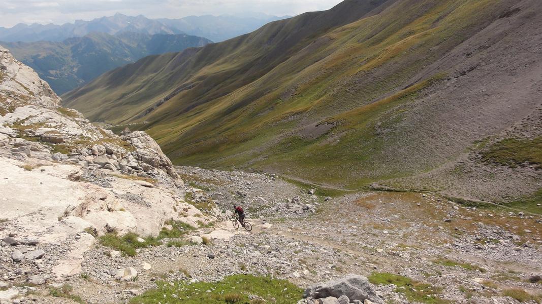 Descente de la Mortice : Raph et la dalounette colorée.