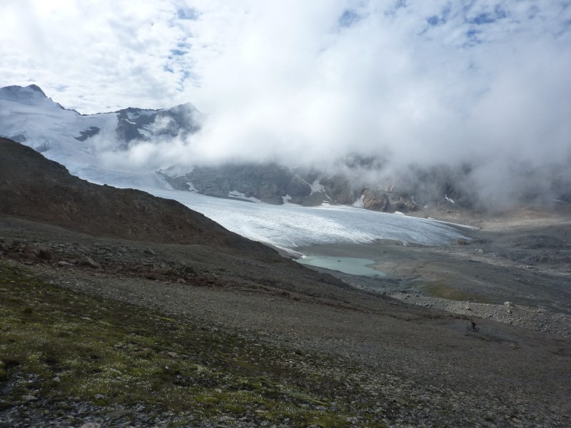 Cime de la Valette : Recul du glacier
