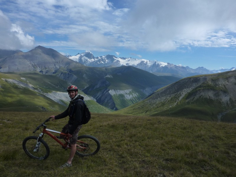 #10 Descente de la Valette : Pause devant la meije pour récupérer des bras! Descente de la Valette : Pause devant la meije pour récupérer des bras!